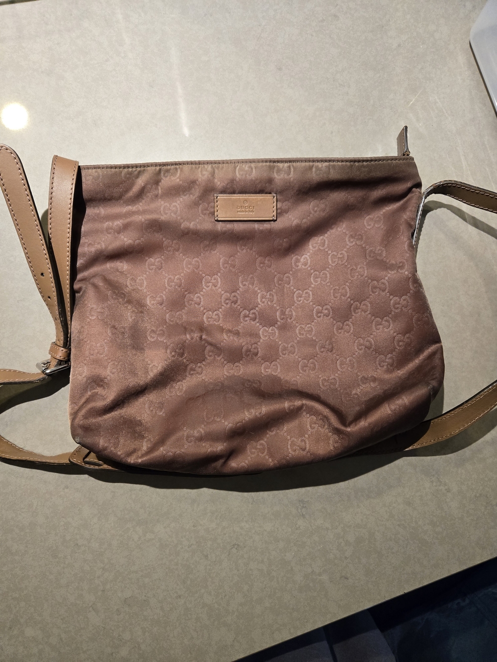 Gucci Brown GG Monogram Crossbody Bag
